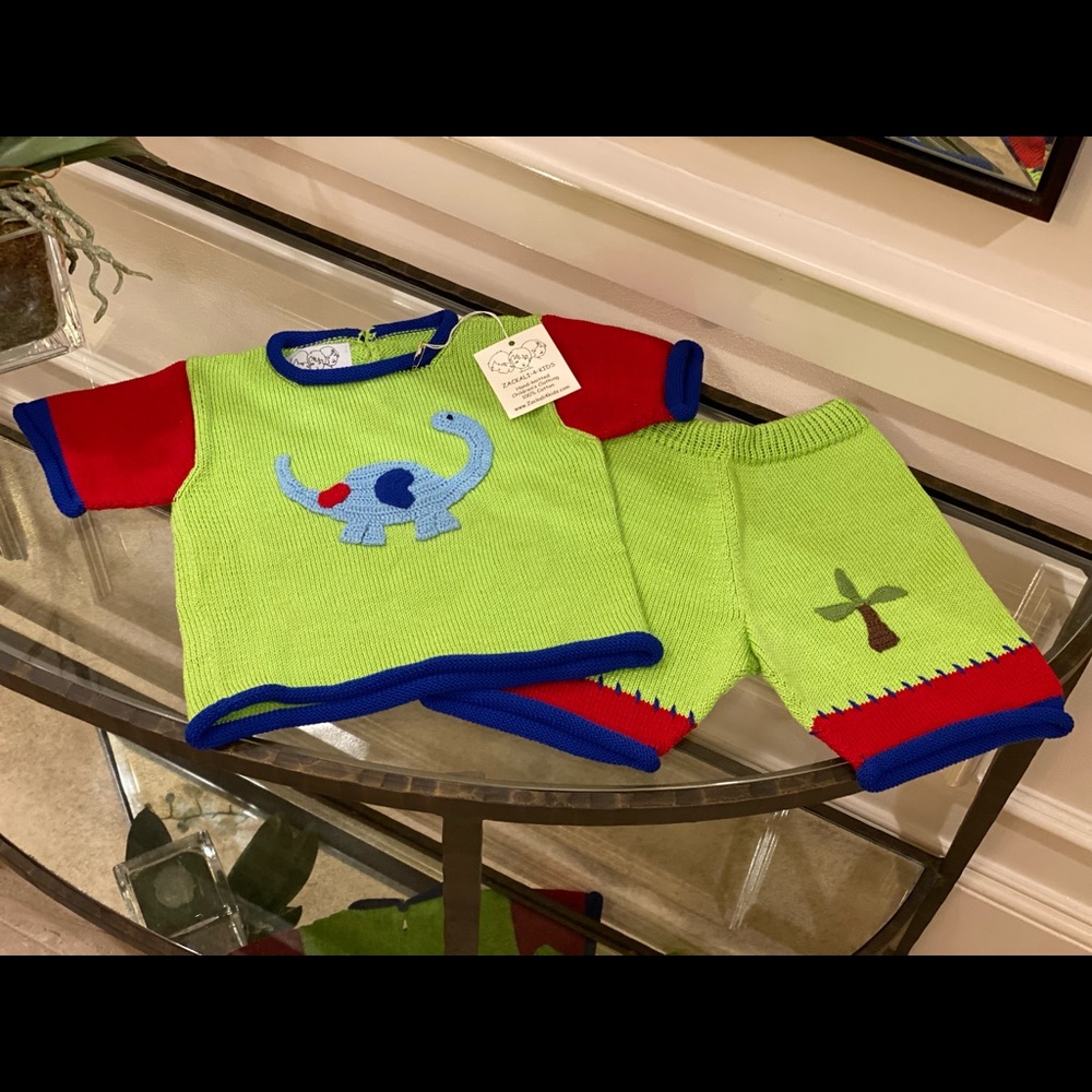 NWT *ZACKALI-4-KIDS* 🦕*DINOSAUR*🦕 2-Piece Shorts Set … Size: 2